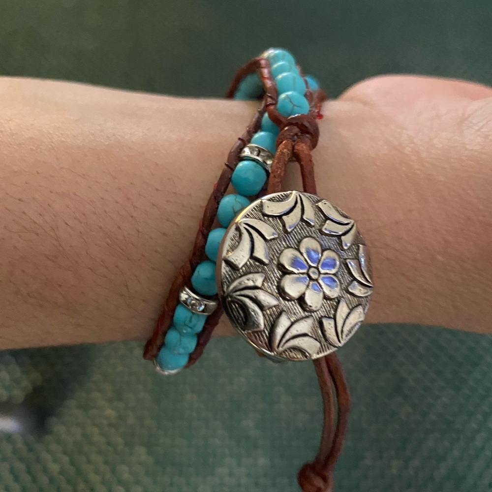 Double wrap bracelet handmade